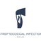 Streptococcal infection icon. Trendy flat vector Streptococcal i