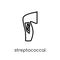 Streptococcal infection icon. Trendy modern flat linear vector S