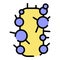 Streptococcus colony icon color outline vector