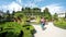 STRESA, ITALY - 13 SEPTEMBER : View of beautiful garden in Borromeo Palace