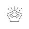 Stress or anxiety line outline icon