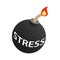 Stress bomb icon, isometric 3d style