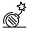 Stress bomb icon, outline style