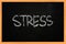 Stress Chalk Writing on Blackboard