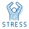 Stress Human doodle icon hand drawn illustration