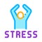 Stress Human Icon Vector Outline Illustration