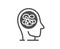 Stress icon. Confused mind sign. Vector