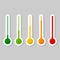 Stress level scale emotions. Thermometer as stress level scale emotions. Color level indicator