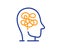 Stress line icon. Confused mind sign. Vector