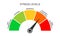 Stress meter. Tension levels from low to burnout. Mental or emotional pressure score. Measurement tool for overworking