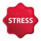 Stress misty rose red starburst sticker button