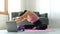 stress relief, muscle relaxation, breathing exercises, exercise, meditation, portrait of Young Asian woman relaxing her