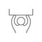 Stress resistance line outline icon