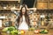 Stressed beautiful young woman in kitchen. Tired at home. Crying woman