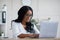 Stressed business lady looking at laptop screen, finding mistake in document, failing to meet deadline at office