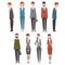 Stressed Business People Set, Unhappy Office Workers Characters Posing in Business Clothes, Tired or Exhausted Managers