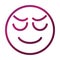 Stressed funny smiley emoticon face expression gradient style icon