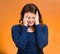 Stressed woman having so many thoughts