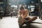 Stretch beyond your limits. a young woman doing stretch exercises at the gym.