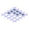 Stretch ceiling net icon isometric vector. House energy