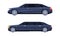 Stretch Limousine as Long Wheelbase Luxury Sedan and Urban Transport Vector Set