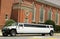 Stretch limousine in front of the church in Brooklyn