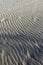 Stretch of sand smoothed by the strong wind