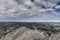 Stretched clouds over the Alps