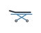 Stretcher bed icon. Vector patient hospital medical stretcher