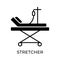 Stretcher icon vector illustration. Hospital Stretcher vector design illustration template isolated on white background. Stretcher