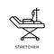 Stretcher icon vector illustration. Hospital Stretcher vector design illustration template isolated on white background. Stretcher