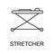 stretcher line icon. Element of medicine icon with name for mobile concept and web apps. Thin line stretcher icon can be used for