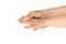 Stretching arms. Healthy workout exercise. Woman hand massage for carpal tunnel syndrome protection. Female finger