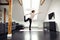 Stretching and balancing yoga workout