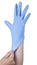 Stretching A Blue Latex Glove