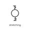 Stretching Punching Ball icon. Trendy modern flat linear vector