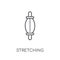 Stretching Punching Ball linear icon. Modern outline Stretching