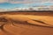 Striated Desert Sand Pattern with Mountains in the background