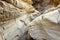 Striated rock formations of Mosaic Canyon in Death Valley National Park, California, USA