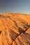 Striated rock strata in the Arizona desert