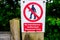 Strictly no admittance to unauthorised persons on wooden gate post
