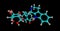 Strictosidine molecular structure isolated on black