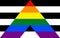 Stright Ally pride community flag, LGBT symbol. Sexual minorities identity. Vector illustration