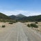 Stright gravel road in Spain