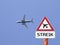 Strike air traffic German Sign