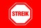 Strike - Graphic for a poster in German