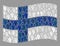 Strike Waving Finland Flag - Collage of Fist Items