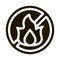 Strikethrough Flame Icon Illustration