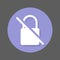 Strikethrough lock flat icon. Round colorful button, No encryption circular vector sign with shadow effect. Flat style design.