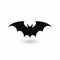 Striking Bat Icon Silhouette With Crisp Graphic Design